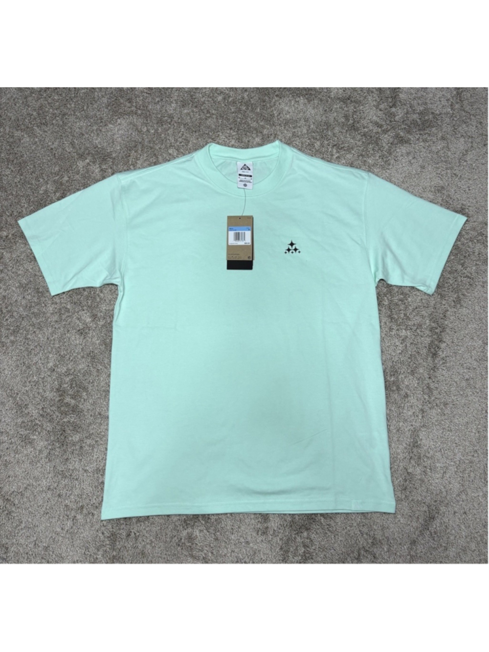 Nike ACG Mystery Lights T Shirt Mint Foam Graphic Loose Fit Mens Sz M HV2172-353